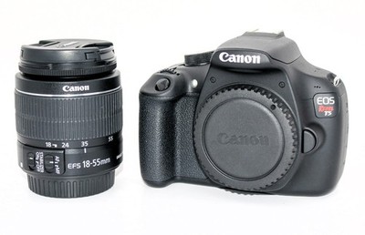Canon EOS Rebel T5 18MP Digital SLR Camera w/ 18-55 IS II Lens   Tested   Black