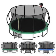 16ft Heavy Duty Trampolines with Ladder ASTM Approval Adults and Kids Trampoline