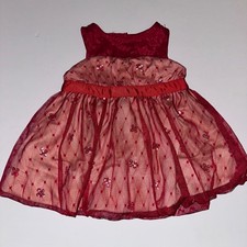 Harajuku Mini For Target Red & Tan Sequin Dress 6M - 6 Months VALENTINE'S DAY
