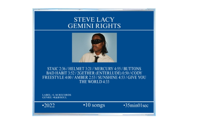 Steve Lacy - Gemini Rights CD | eBay