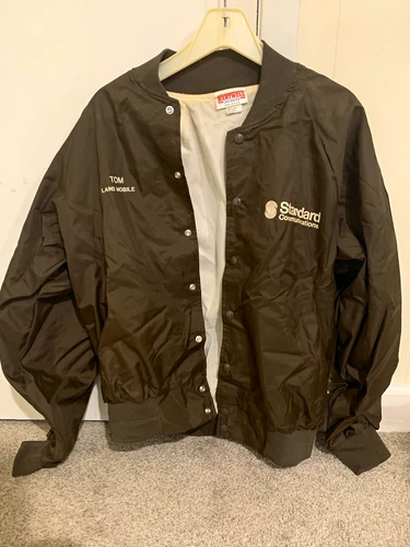 Vintage Hartwell Standard Communications Jacket USA Brown Bomber Men’s L Fits M video thumbnail