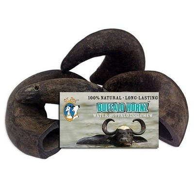 4 Pack of Buffalo Hornz Small Long Lasting 100% Natural Water Buffalo Horn Do...