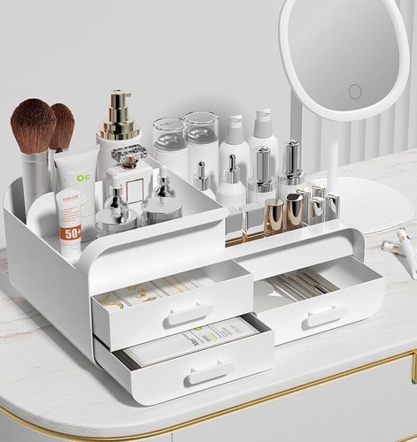 Large Makeup Cosmetic Organiser Dressing Table Make-Up Holder Tidy Storage Box - Picture 5 of 19