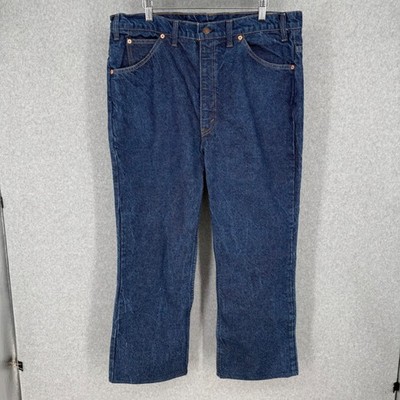 Levis Mens Vtg 90s Orange Tab 517 Bootcut Denim Size 40x26 HEMMED Fading USA