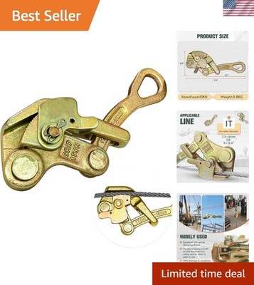 2200lb Cable Grip Steel Wire Puller 1 Ton, Cable Puller Tool for 2.5-16 mm Wi...