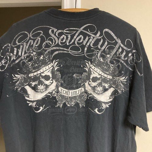 Vintage Y2K Ecko Unltd RAW & UNCUT SINCE 1972 Tee Shirt Size XL Thrashed MMA - Picture 7 of 13