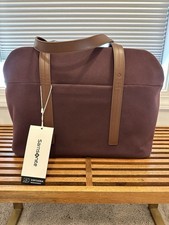 Borsa da viaggio Samsonite Virtuosa Weekender nuova con etichette colore merlot
