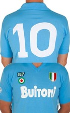  SSC Napoli 10 MARADONA Maglia Calcio Football UOMO Azzurro 87-88 Home Vintage 