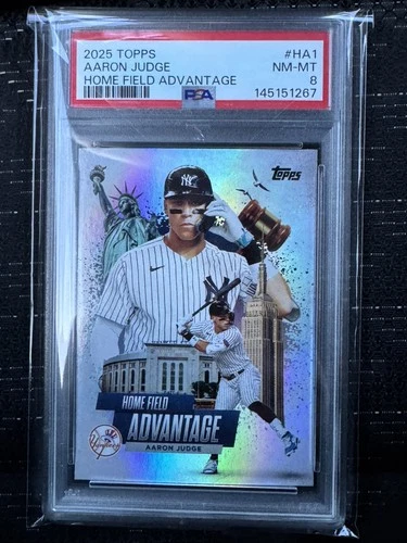 AARON JUDGE 2025 TOPPS CHROME HOME FIELD ADVANTAGE SP YANKEES PSA 8