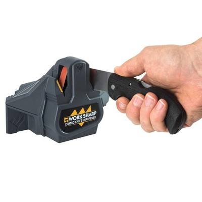Work Sharp WSCMB Combo Knife Sharpener - Flexible Abrasive, Serrated