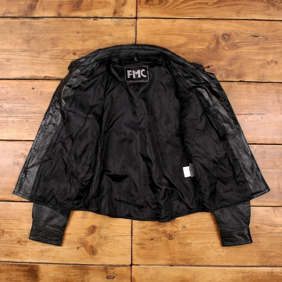 Vintage FMC Leather Jacket L Black Womens - Image 4 of 4
