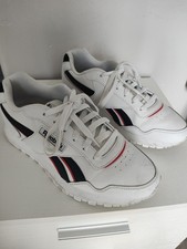 Reebok Glide Turnschuhe weiß mit roten und blauen Details Größe Damen UK 6,5