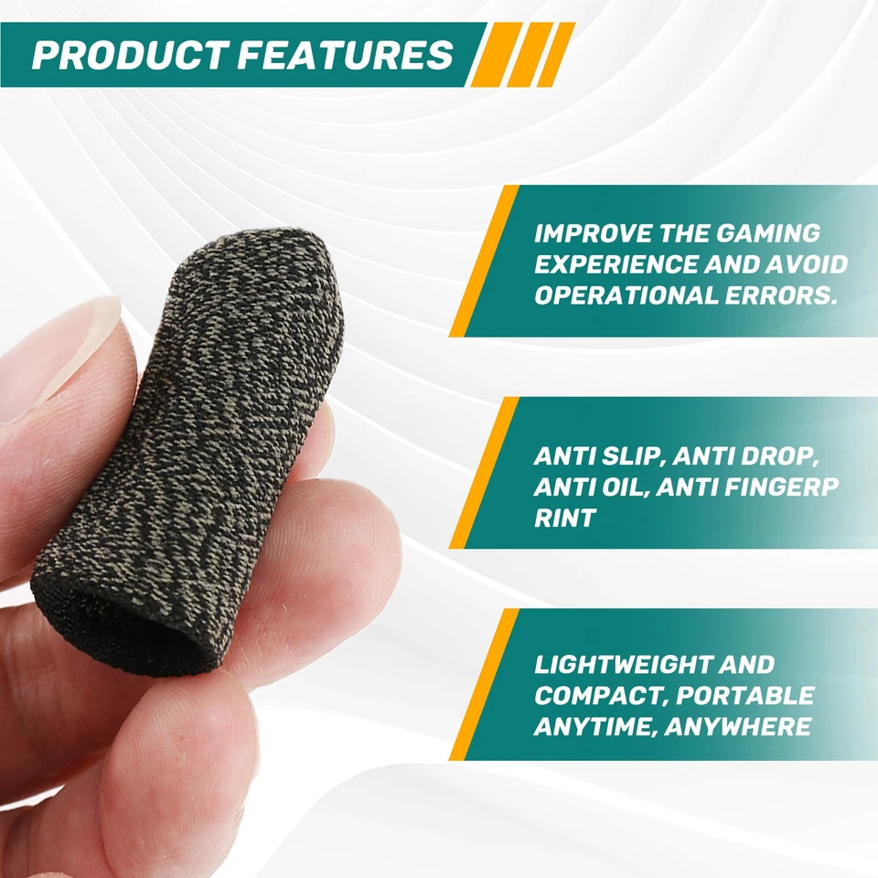 5 Pair Mobile Game Controller Finger Sleeve Sets, -Sweat Reusable 7748 - Image 2 of 4