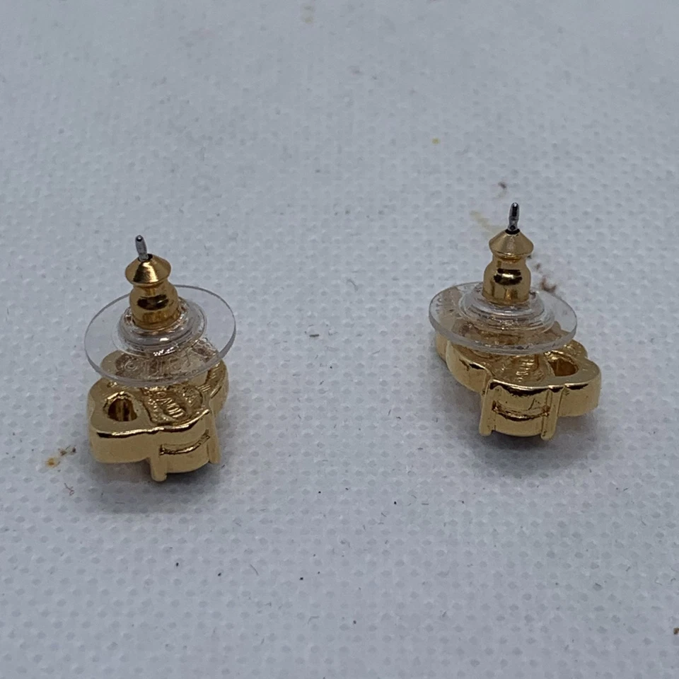 金色水钻和红宝石耳钉 — 第 4/4 张图片