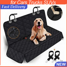 DogSeat Cover w/ 2 Dog Seatbelt For Seat Back Durable Waterproof Car Truck Suv