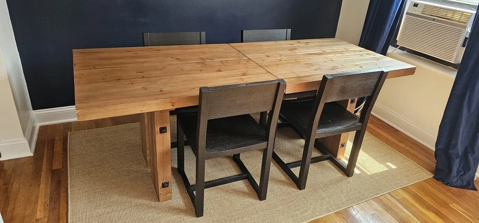 Mesa de madera recuperada Pottery Barn North Foto 3 de 4