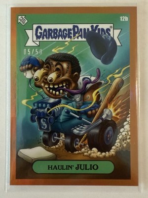 /50 2022 TOPPS GPK X ALEX PARDEE #12B HAULIN' JULIO RODRIGUEZ ORANGE FOIL