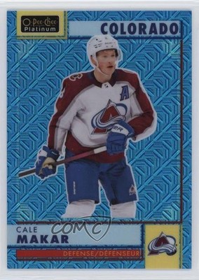 2022-23 O-Pee-Chee Platinum Retro Blue Traxx 194/199 Cale Makar #R-20 00d2
