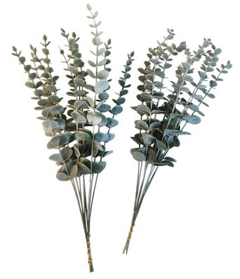 Baby Blue Eucalyptus Stems Bulk 20 Pcs Spiral Eucalyptus Faux Greenery Wedding D