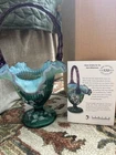 Fenton New Century XXI Collection Hand Painted Glass Basket Floral Art USA