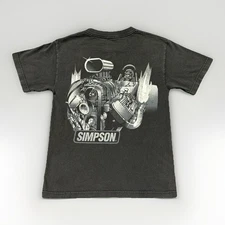 Vintage Simpsons Racing Products Graphic Tee Size Small Y2k Black Drag Indy