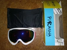 Pirahna Ski Snow Goggles Adult Adjustable ATV SNOWMOBILE Mirror New