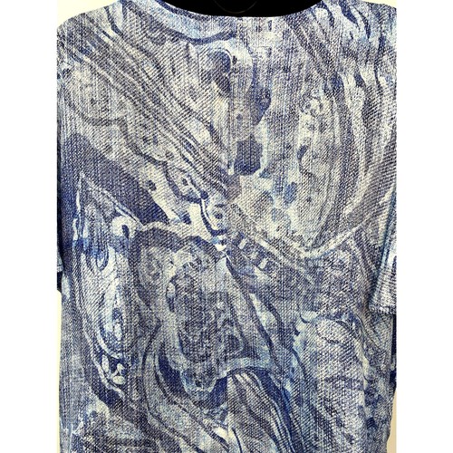 Chico's Printed Split-Neck Blouse Relaxed Dolman Women's Size 0 (S/4) - Picture 5 of 8
