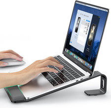 LOXP Laptop Stand for Desk, Aluminum Laptop Riser Holder with Wrist Support