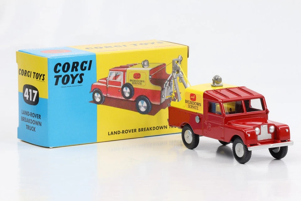 1:46 Corgi Toys Land Rover Assistenza Breakdown Camion Con Verricello No. 417 - Immagine 3 di 4