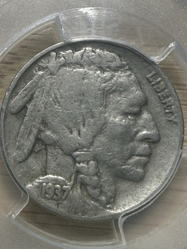 PCGS F15 1937-D 3 Leg legged Buffalo Nickel 5c KEY DATE ERROR - Picture 3 of 4