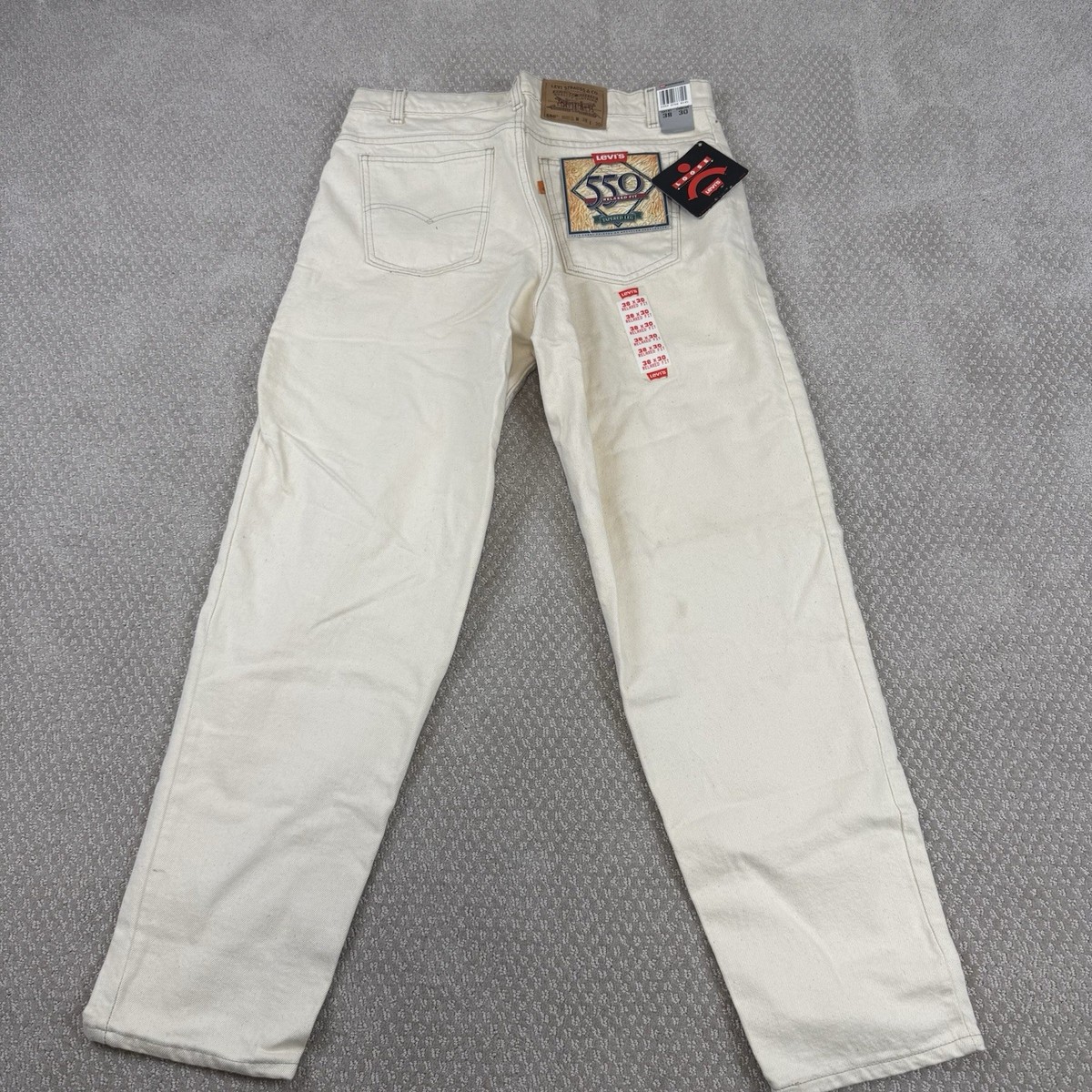 Levi's 550 Relaxed Fit Tapered Leg Jeans White 90s Vintage 27.5 X