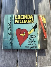 Signed LUCINDA WILLIAMS Down Where The Spirit Meets The Bone 2 Disc CD