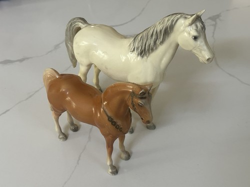 Pair of Vintage Breyer Horses (Arabian Mare & Pony Palamino)
