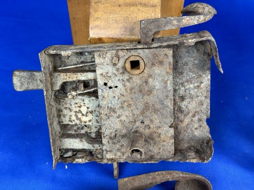 5 19thC. Early American PA Dutch Elbow Latch, Spoon Handle DOOR Hardware, Parts - Picture 16 of 22