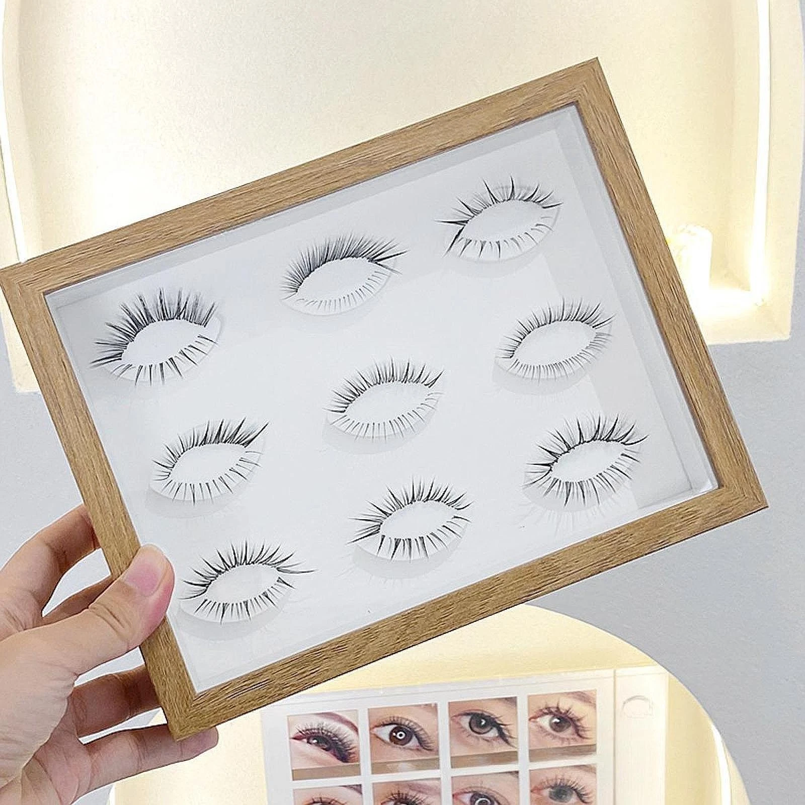 Wooden Eyelash Extension Pad Lash Tile Organizer Practice Board for Eyelash