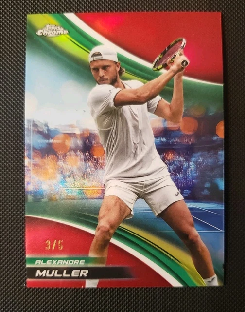 2025 Topps Chrome Tennis Alexandre Muller Red Refractor 3/5