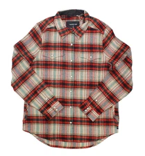 Toad & Co Folk Yeah Shirt Jacket Women's Lg Storm Red Wool Hiking $130 MSRP NWOT