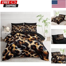 7 Piece Leopard/Cheetah Zebra Print King Size Comforter and Sheets Set Leopard P