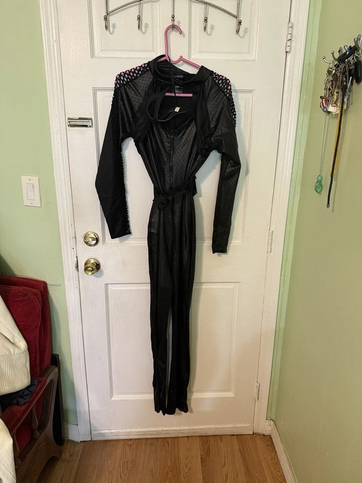 Mono Leg Avenue negro plisado gato mujer talla L Foto 2 de 3