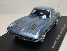 Spark 1:43 1963 Chevrolet Corvette Stingray Coupe Silver Blue Metallic BEAUTIFUL