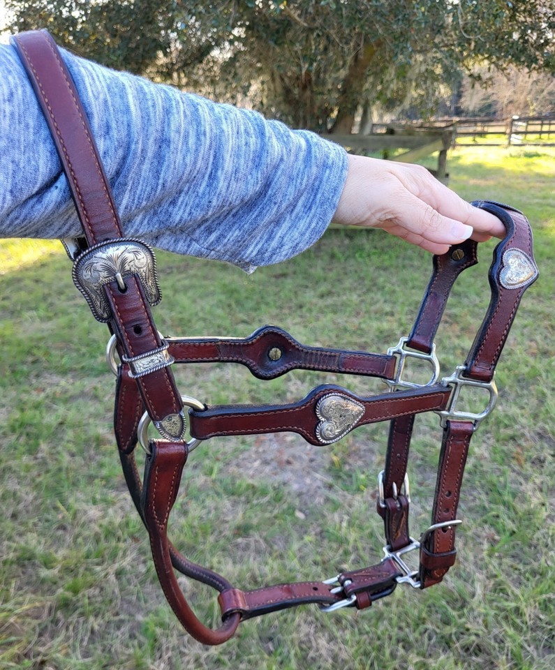 Vintage Les Vogt Horse Bit Sterling Silver Overlay Western