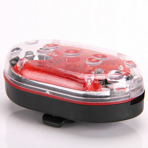 Cycling Bike Bicycle Safety Warning Rear Tail Light Lamp 9LED 7Modes Display Red - Bild 5 von 8