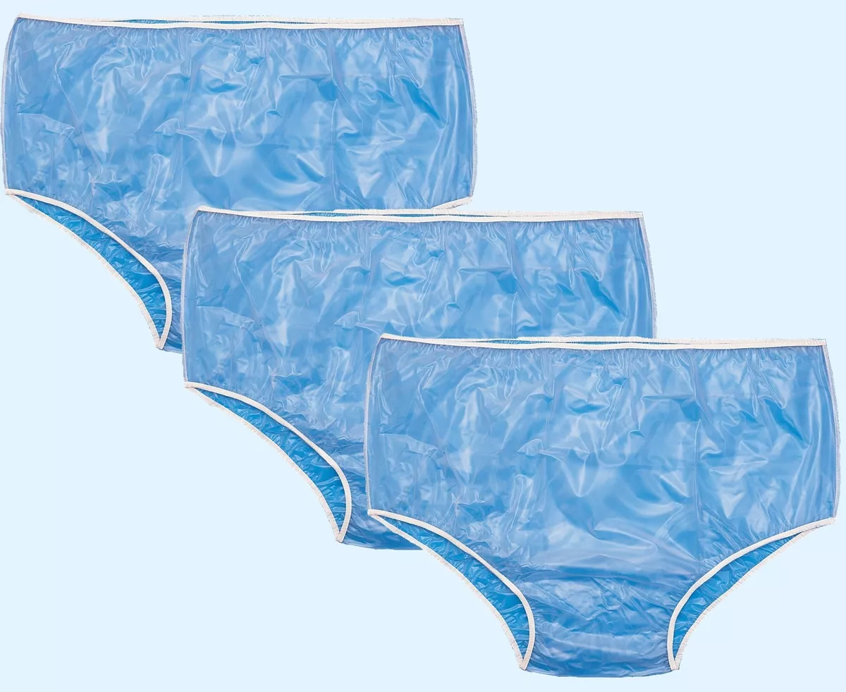 Adult Waterproof Vinyl Incontinence Pants Plastic Knickers Underwear 4  Sizes