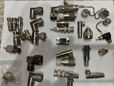  30 Assorted RF connectors, adaptors, etc. Some Brand new and some are used