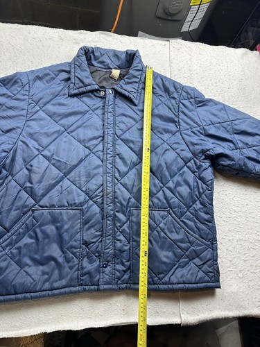 Vintage Sears Quilted Full Zip Bomber Jacket 60s 70s Size L - Picture 6 of 6