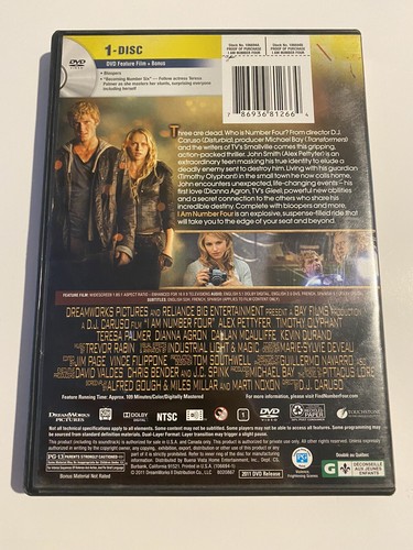 I Am Number Four (DVD 2011 ) ALEX Pettyfer & Timothy Olyphant. Condition: Good - Picture 6 of 7