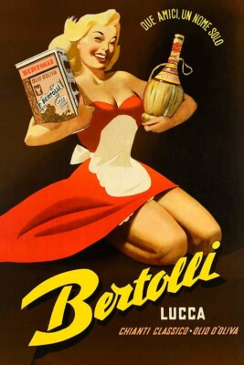 Poster poster advertising poster Chianti Bertolli Lucca print 50x70 cm.