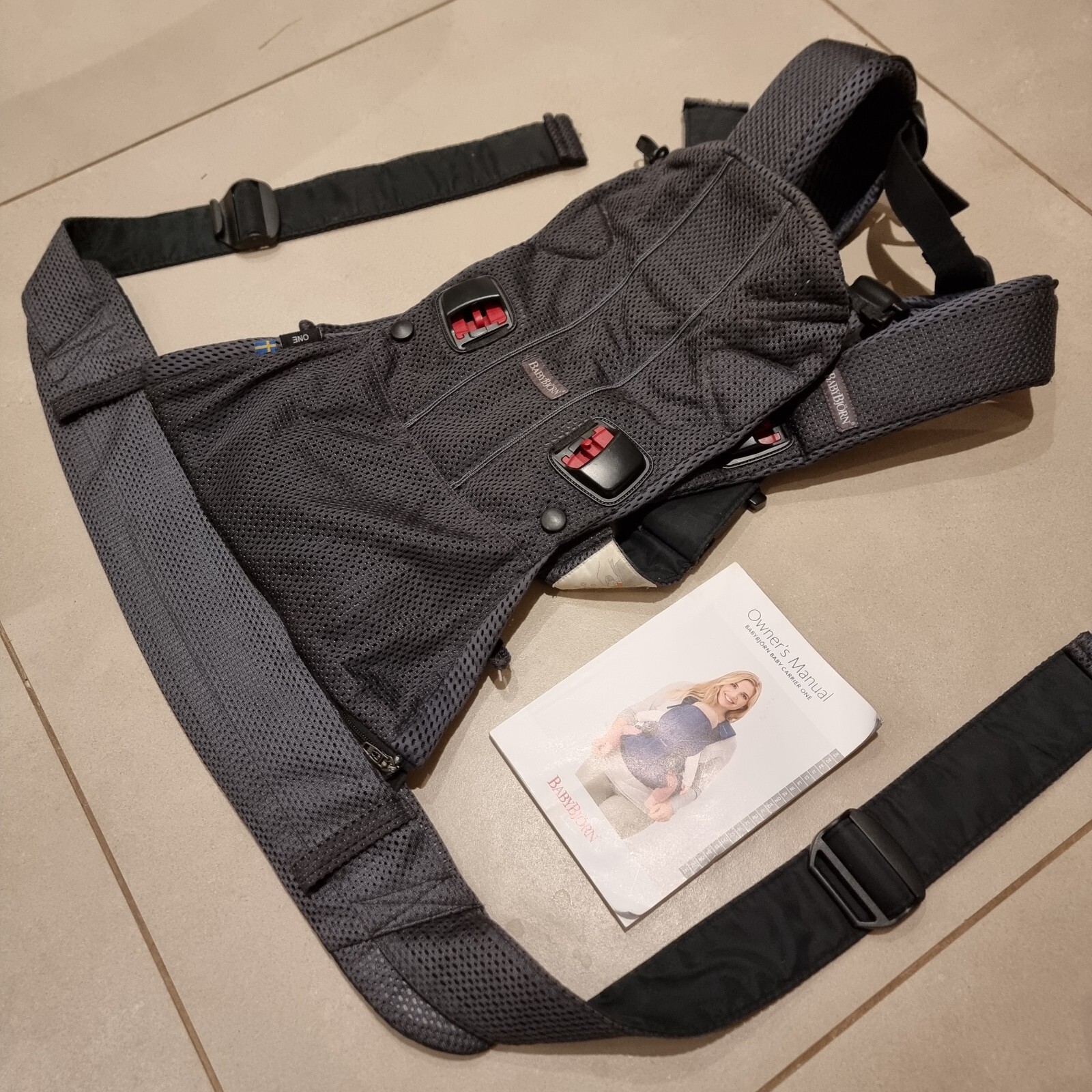 Baby Bjorn Baby Carrier One Air, 3D Mesh, Anthracite in Very Good