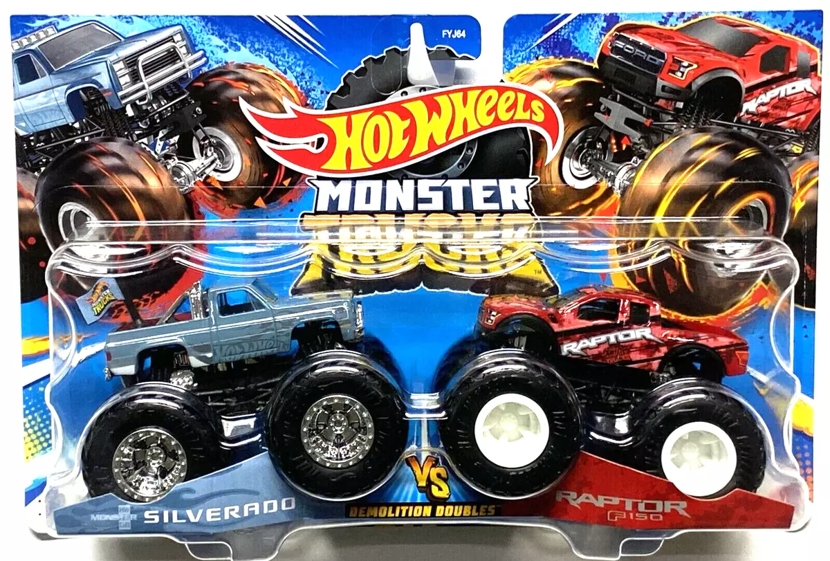 2023 Hot Wheels Monster Trucks (Demolition Doubles) Silverado Vs Raptor