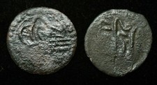 LOT OF X 2 UMAYYAD ISLAMIC ANCIENT COINS - G CONDITION - 3 gr AE16mm